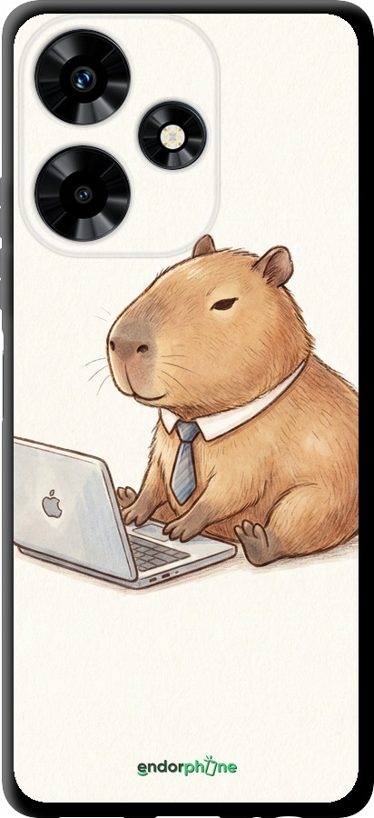 TPU чехол Funny Capybara CEO Working для Infinix Hot 30 - 6777b-3046 изображение 