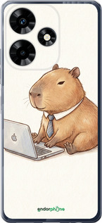 Силиконовый чехол Funny Capybara CEO Working для Infinix Hot 30 - 6777u-3046 изображение 