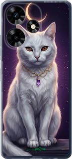 Силиконовый чехол Mystic White Cat Gothic Dark Purple Gold для Infinix Hot 30 - 6805u-3046 изображение 