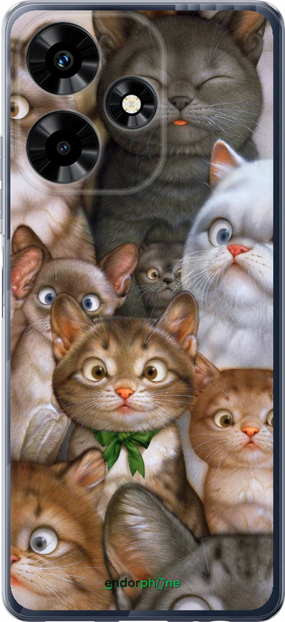 

Силіконовий чохол "Коти" для Infinix Hot 30