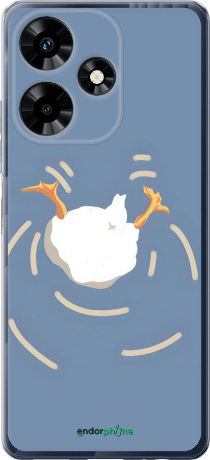Силіконовий чехол Гусь ныряет для Infinix Hot 30 - 6275u-3046 изображение 