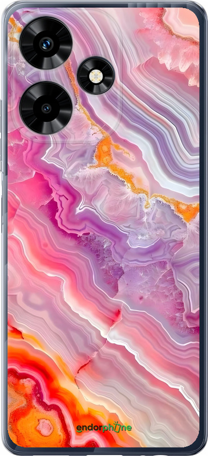 Силиконовый чехол Мрамор 2 для Infinix Hot 30 - 6307u-3046 изображение 