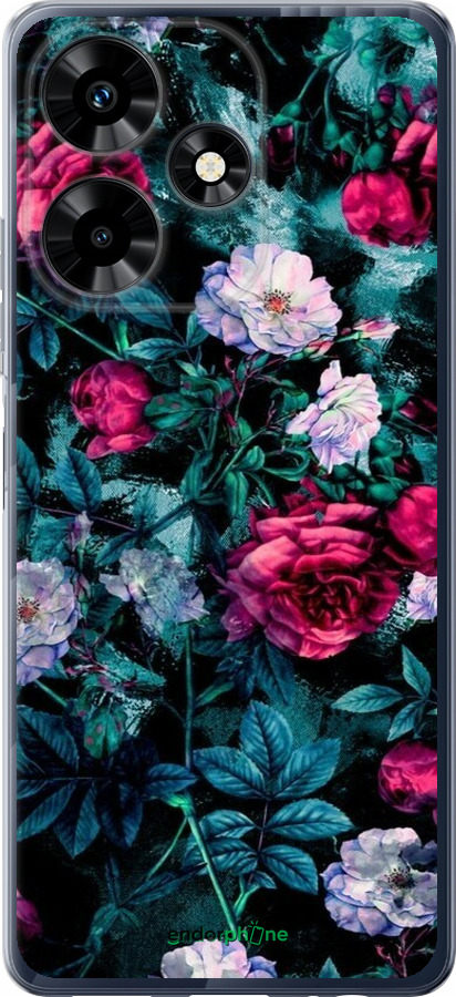 Силиконовый чехол Сад и розы для Infinix Hot 30 - 6483u-3046 изображение 
