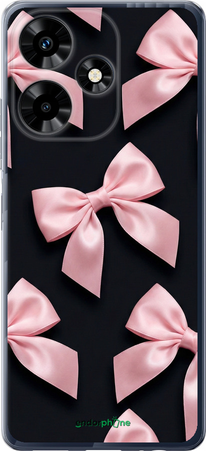 Силиконовый чехол Coquette Ribbons Dark Coquette для Infinix Hot 30 - 6767u-3046 изображение 