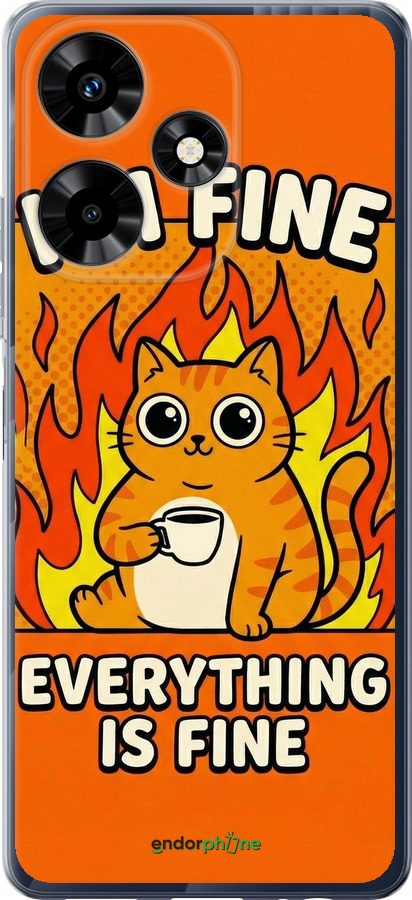 Силиконовый чехол Funny Cat для Infinix Hot 30 - 6786u-3046 изображение 