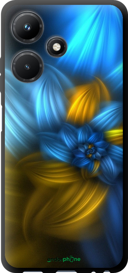 

TPU чорний чохол "Візерунок 46" для Infinix Hot 30i, Синій