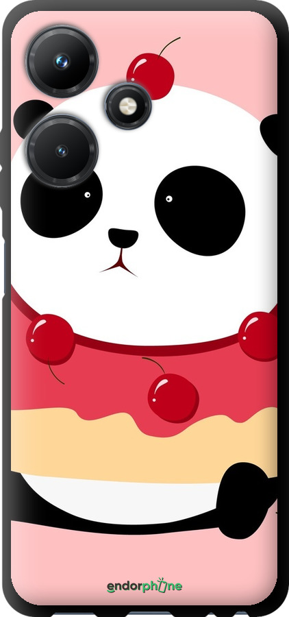 TPU чехол Панда с пончиком для Infinix Hot 30i - 3991b-3045 изображение 