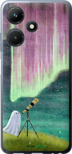 Силиконовый чехол Привидение и звезды для Infinix Hot 30i - 6443u-3045 изображение 