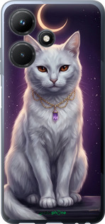 Силіконовий чехол Mystic White Cat Gothic Dark Purple Gold для Infinix Hot 30i - 6805u-3045 изображение 