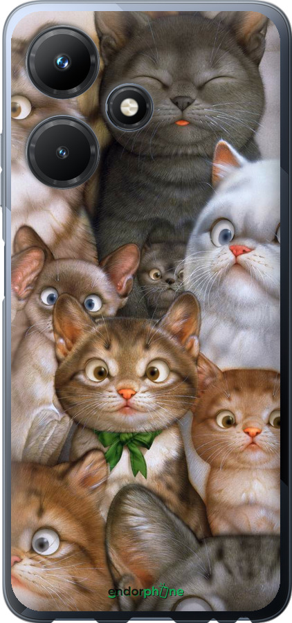 

Силіконовий чохол "Коти" для Infinix Hot 30i