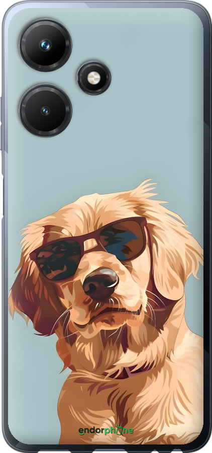 Силіконовий чехол Пес в очках для Infinix Hot 30i - 6381u-3045 изображение 