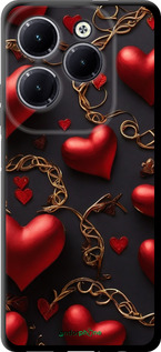 TPU чехол Сердечки для Infinix Hot 40 Pro - 5831b-3736 изображение 