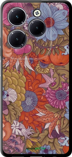 TPU чехол Абстрактные цветы для Infinix Hot 40 Pro - 6526b-3736 изображение 