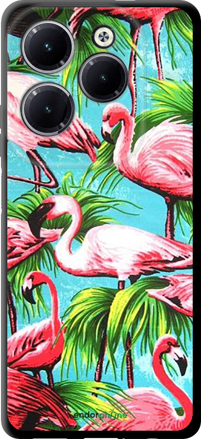 TPU чехол Tropical background для Infinix Hot 40 Pro - 4016b-3736 изображение 