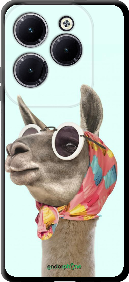 TPU чехол Модная лама для Infinix Hot 40 Pro - 4479b-3736 изображение 