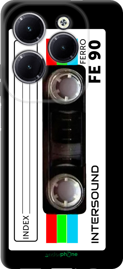 

TPU preto Capa "Cassete c90" para Infinix Hot 40, Laranja