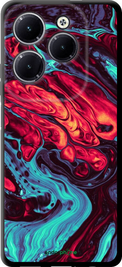 TPU чехол Синяя красная абстакция для Infinix Hot 40 Pro - 5339b-3736 изображение 