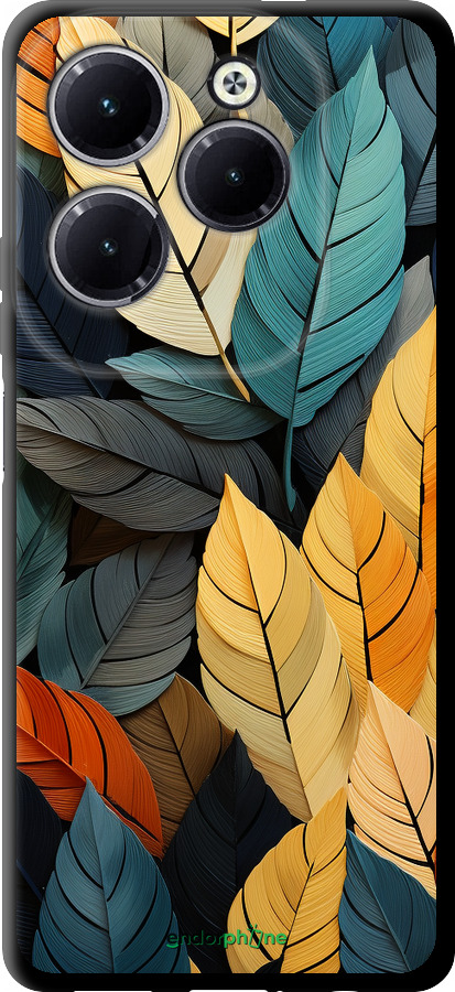 TPU чехол Кольорове листя для Infinix Hot 40 Pro - 5644b-3736 изображение 