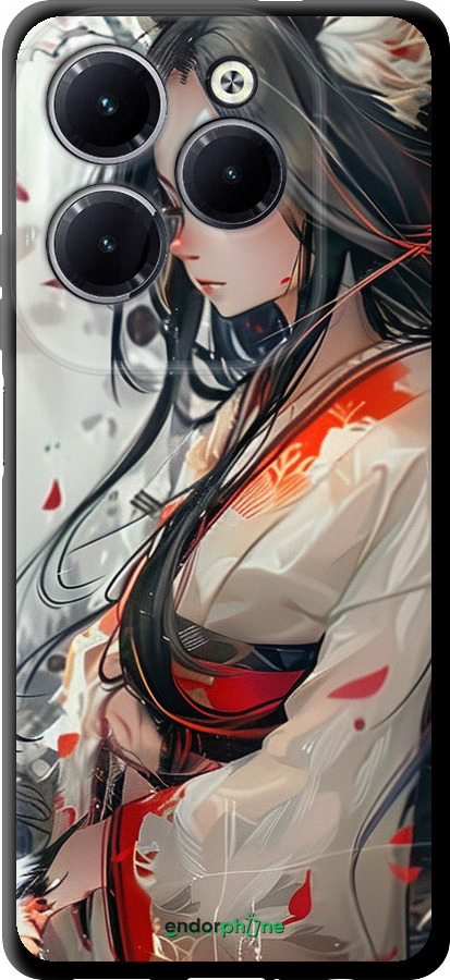 TPU чехол Кицуне для Infinix Hot 40 Pro - 6073b-3736 изображение 