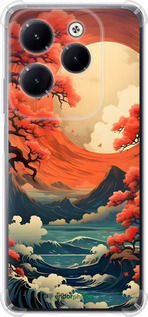 Силикон с усиленными углами чехол Природа японии для Infinix Hot 40 Pro - 6327sp-3736 изображение 