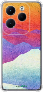 Силикон с усиленными углами чехол Горный закат для Infinix Hot 40 Pro - 6479sp-3736 изображение 