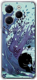 Силикон с усиленными углами чехол Арт принт Тихое место чая для Infinix Hot 40 - 6544sp-3503 изображение 