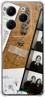 Силіконовий протиударний с посиленими кутами чехол Aesthetic Scrapbook Collage для Infinix Hot 40 Pro - 6773sp-3736 изображение 