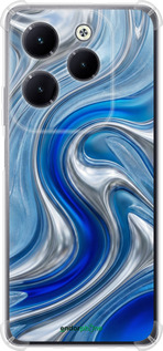 Силіконовий протиударний с посиленими кутами чохол 'Liquid Chrome' для Infinix Hot 40 Pro зображення 3