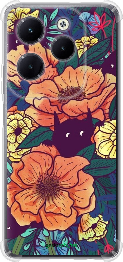 Силикон с усиленными углами чехол С изображением полевых цветов для Infinix Hot 40 - 6419sp-3503 изображение 