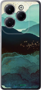 Силиконовый чехол С изображением гор Индиго для Infinix Hot 40 Pro - 6484u-3736 изображение 