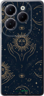 Силиконовый чехол 'Celestial Harmony: Sun & Moon Gold Mystic Pattern' для Infinix Hot 40 изображение 5