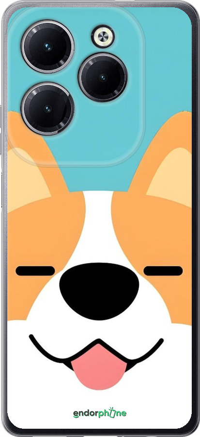 Силіконовий чехол Корги для Infinix Hot 40 Pro - 6280u-3736 изображение 
