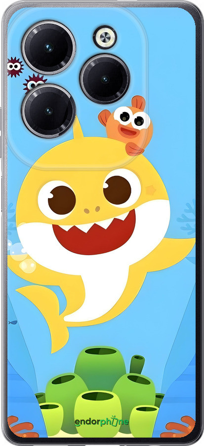 Силиконовый чехол Бейби Шарк для Infinix Hot 40 - 6303u-3503 изображение 