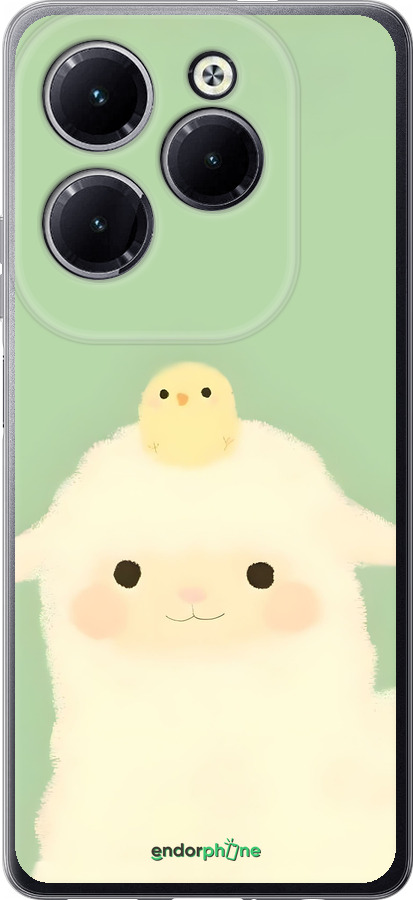 Силіконовий чехол Барашек и ципленок для Infinix Hot 40 Pro - 6369u-3736 изображение 