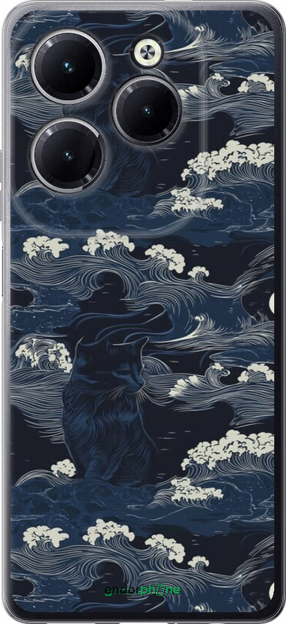 Силіконовий чехол Морська тематика у стилі арт-деко для Infinix Hot 40 Pro - 6520u-3736 изображение 