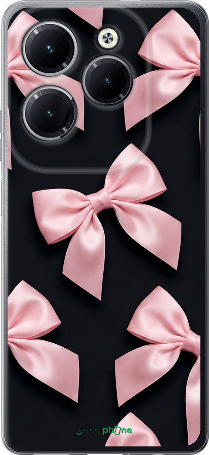 Силиконовый чехол Coquette Ribbons Dark Coquette для Infinix Hot 40 Pro - 6767u-3736 изображение 