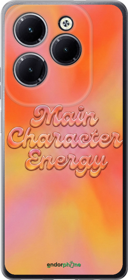 Силиконовый чехол Aura Gradient Main Character Energy Aesthetic Y2K для Infinix Hot 40 Pro - 6783u-3736 изображение 