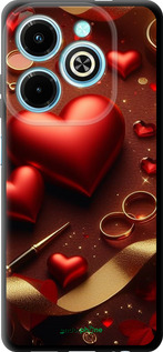 TPU чехол Сердечки v3 для Infinix Hot 40i - 5833b-3504 изображение 