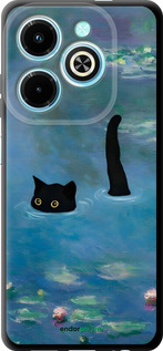 TPU чехол С изображением кота и водяной лилии Monet для Infinix Hot 40i - 6519b-3504 изображение 
