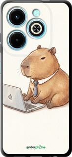 TPU чехол Funny Capybara CEO Working для Infinix Hot 40i - 6777b-3504 изображение 