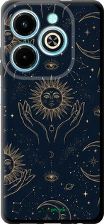 TPU чехол Celestial Harmony: Sun & Moon Gold Mystic Pattern для Infinix Hot 40i - 6778b-3504 изображение 
