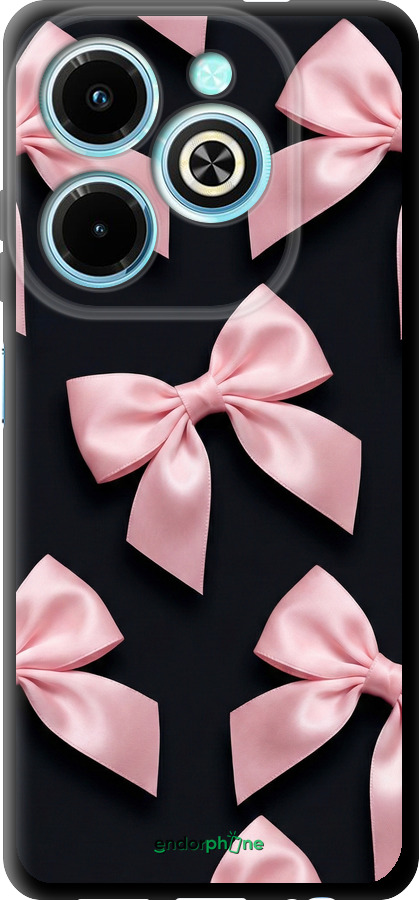TPU чехол Coquette Ribbons Dark Coquette для Infinix Hot 40i - 6767b-3504 изображение 