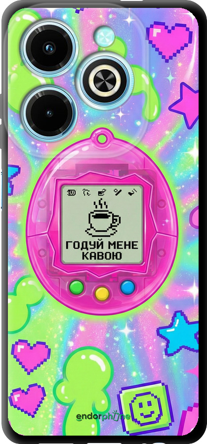 TPU чехол Y2K Aesthetic Retro Pet: Годуй мене кавою для Infinix Hot 40i - 6784b-3504 изображение 