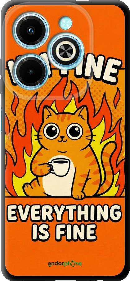 TPU чехол Funny Cat для Infinix Hot 40i - 6786b-3504 изображение 