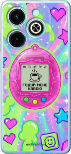 Силиконовый чехол Y2K Aesthetic Retro Pet: Годуй мене кавою для Infinix Hot 40i - 6784u-3504 изображение 