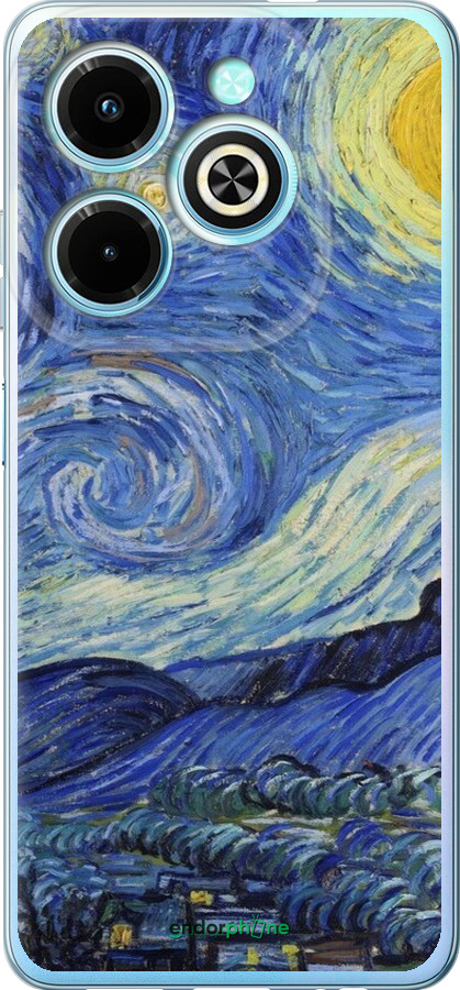 Силіконовий чехол «Зоряна ніч» Вінсента Ван Гога для Infinix Hot 40i - 6433u-3504 изображение 