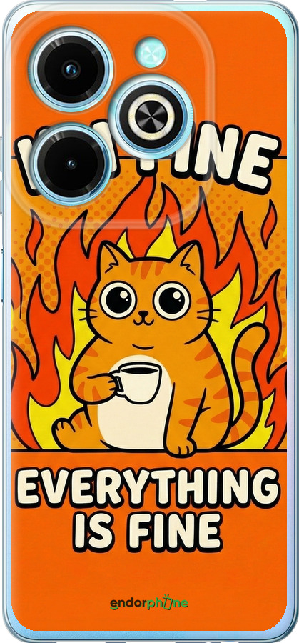 Силиконовый чехол Funny Cat для Infinix Hot 40i - 6786u-3504 изображение 