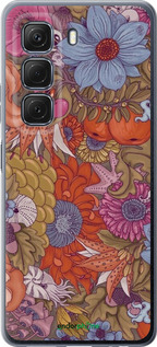 Силіконовий чехол Абстрактні  квіти для Infinix Hot 50 4G - 6526u-3820 изображение 