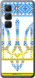 Силиконовый чехол Герб - вышиванка желто-голубая для Infinix Hot 50 5G - 1197u-3795 изображение 