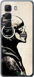 Силиконовый чехол Скелет-меломан v2 для Infinix Hot 50 5G - 1200u-3795 изображение 